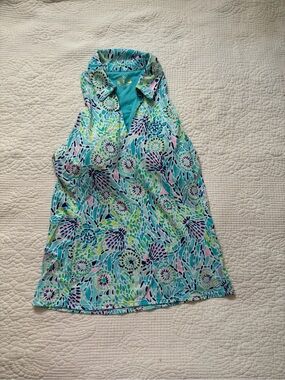 Lilly Pulitzer Luxletic Lakelyn Polo Top